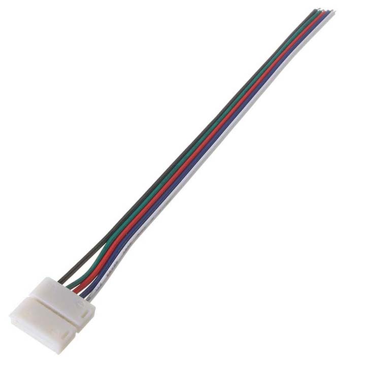 12mm 5 Pin RGBW Connector Wire Cable For SMD 5050 RGBW LED Strip Light Free Soldering
